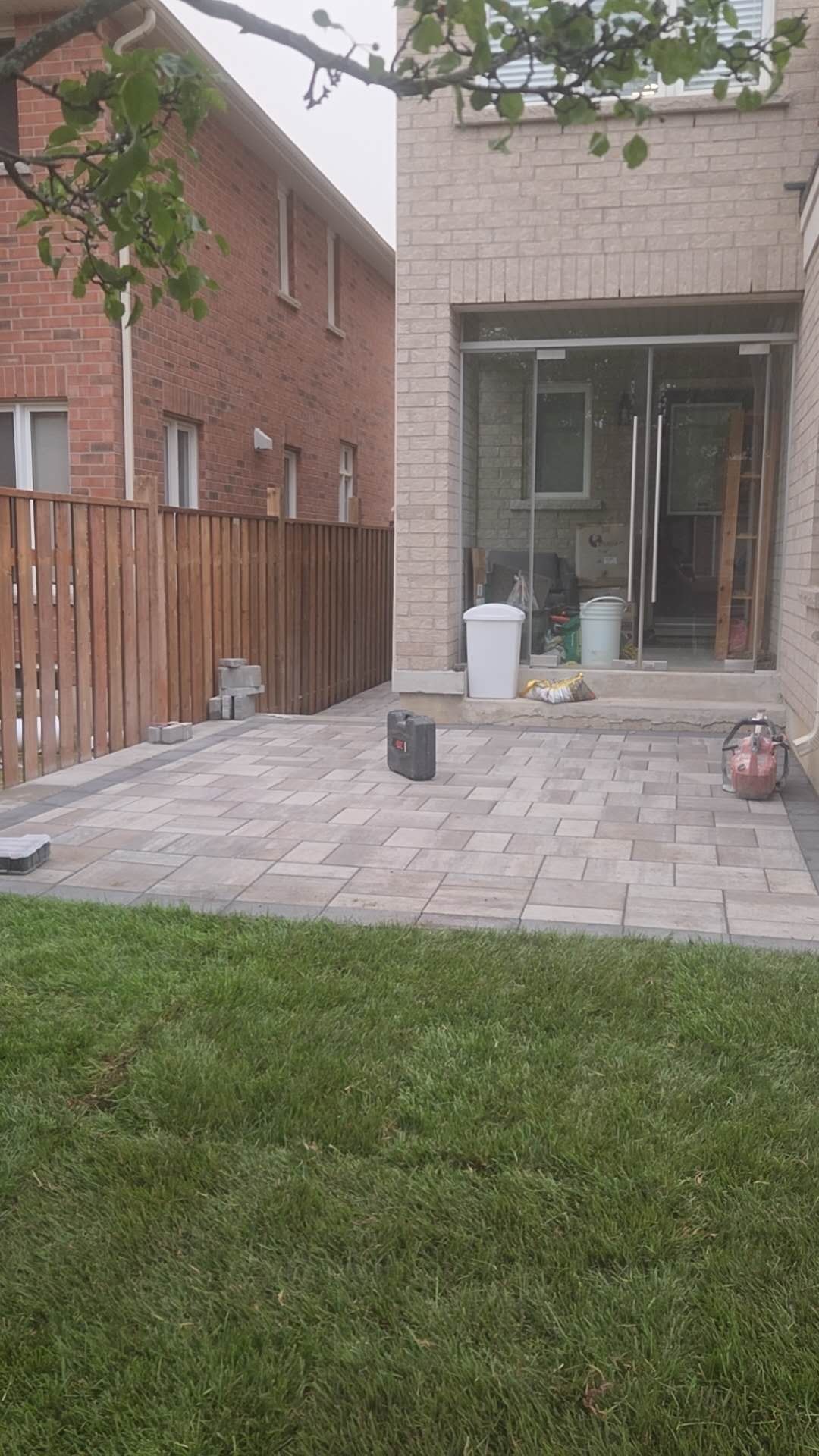 Completed backyard interlocking project